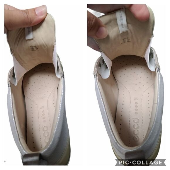 ECCO HydroMax Street Luxe Golf Shoes Leather Metallic Shine Size EU 39 USA 8 8.5 - Picture 8 of 10